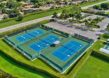 Aerial of Tennis Courts